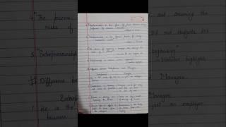 Differ b/w entrepreneur & manager #bcom #handwrittennotes #pup #youtube #study #shorts #like #fyp