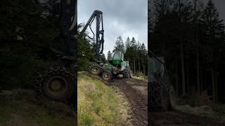 #johndeere #logging #forestry #treework #woodworking #treeharvester