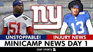 MAJOR Giants News After Minicamp Day 1: Abdul Carter UNSTOPPBALE + Jalin Hyatt Injury