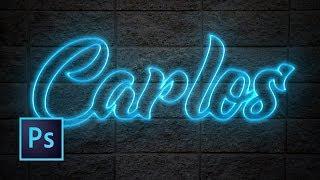 Photoshop Tutorial | Neon Text Effect