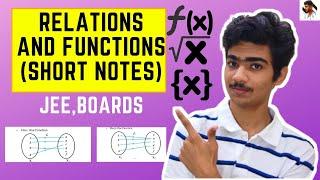 Relation and Functions short notes | Class 11th and 12th
