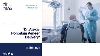 Porcelian Veneers Delivery By Dr. Alex Rubinov - NYC Cosmetic Dentist