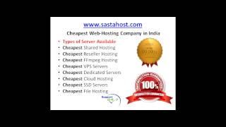 cheapest web hosting India - Cheap Web Hosting by sastahost