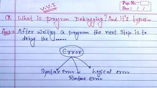 Program Debugging in C/C++ | What is syntax, runtime and logical errors with example program