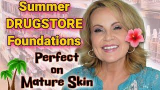 8 Perfect Summer DRUGSTORE FOUNDATIONS For Mature Skin!