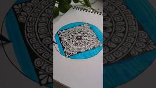 Draw geometric mandala with me #shorts #art #viralvideo #mandala #satisfying #asmr #fyp #colors