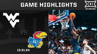 West Virginia vs. #7 Kansas Game Highlights | 2024-25 Big 12 Men's Basketball