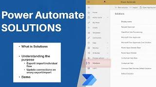 Power automate: Solutions | Solutions