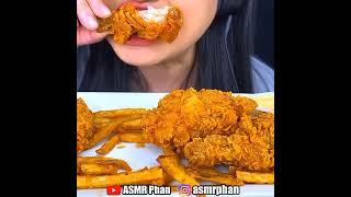 ASMR SPICY HONEY FRIED CHICKEN MUKBANG 