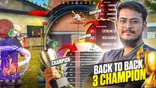 Back to Back 3 CHAMP in 1 DAY  || LAST ZONE FIGHTS || EXE×MiTLAAA! ️‍🩹 #freefire