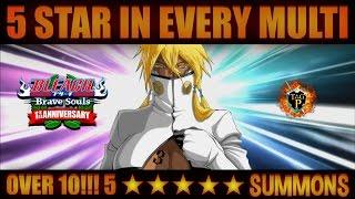 Bleach Brave Souls - Step Up Summons - OVER 10 5 STAR PULLS!! 5 IN EVERY MULTI SUMMON