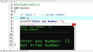 C Program to Check a Number is Prime or Not | Learn Coding