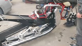 BRC500CVT Turbo Snowbike - First Fire up with Turbo