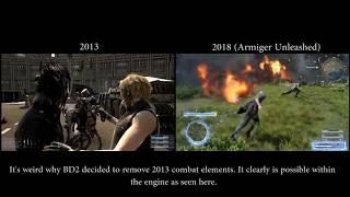 FFXV: Noctis Combat Comparison (2013 vs. 2016 - 2018)