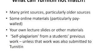 How to interpret the Turnitin originality report - Guidance for staff