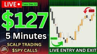 Best Options Trading Scalping Strategy Live Entry and Exit + $127 in minutes