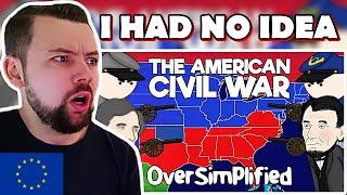 European Reacts: The American Civil War - OverSimplified (Part 1)