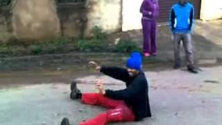 drunk man doing zulu dance.mp4
