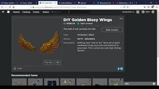 How To Get DIY Golden Bloxy Wings | Roblox Bloxy Awards 2019 [EVENT]