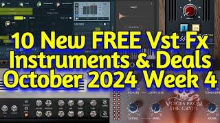 10 Best New FREE VST Effect Plugins, Vst Instruments & Black Friday Deals - OCTOBER 2024 Week 4