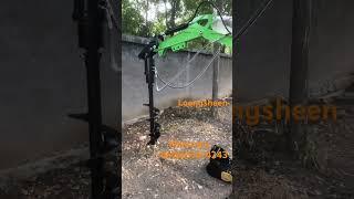 How install auger drill for a chinese mini excavator digger minibagger