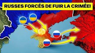 Les Russes fuient la Crimée face à la réponse de l'Ukraine.