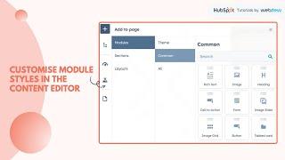 How-to customize module styles in the content editor in HubSpot.