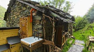 EP 87 | Two Days Alone Building in the Italian Alps | Cabin Life