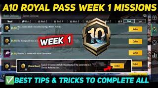 A10 WEEK 1 MISSION  PUBG WEEK 1 MISSION EXPLAINED  A10 ROYAL PASS WEEK 1 MISSION C7S21 RP MISSION