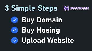 Buy Website Domain + Hosting | step by step guide | hostinger.com