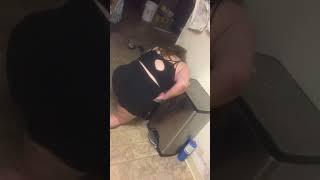 You take a drunk girl home....so she can puke in the kitchen trash