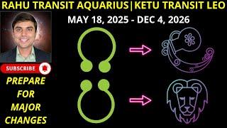 Rahu Transit To Aquarius + Ketu Transit To Leo | May 18, 2025 | The Ultimate Astrological Power Play