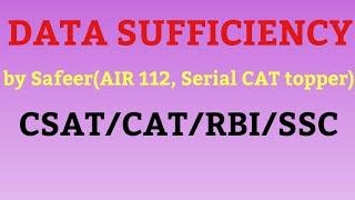 Data_Sufficiency#CSAT#CAT#Complete_UPSC_Courses_www.ziaias.com#IAS#IPS #ZIA_SAFIR_#Safeer_Karim