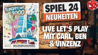 Superstore 3000 - SPIEL 24 Neuheit - Live Let's Play mit Carl, Vinzenz & Ben