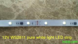 12V WS2811 pure white light LED strip - kutop.com