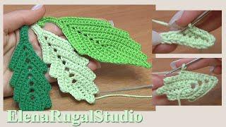 Crochet Leaf Earrings