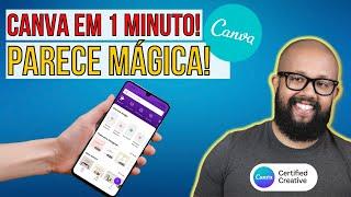 Canva como usar pelo celular   Como editar fotos com um Clique no Canva | #SHORTS CANVA