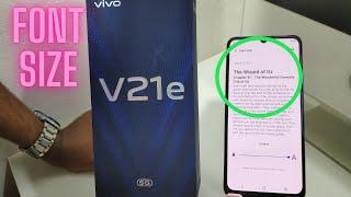 How to change font size and font style in VIVO V21E| How to change font size and style on Vivo V21e