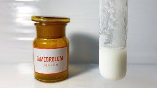 Подлинность ДИМЕДРОЛА. Реакция с КРЕМНЕ-ВОЛЬФРАМОВОЙ КИСЛОТОЙ. Опыты по фармацевтической химии