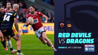 Highlights | Salford Red Devils v Catalans Dragons | 2024 Betfred Super League | Round 25