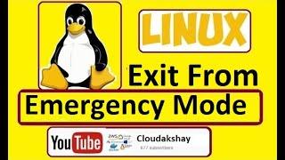 You Are in Emergency Mode | How to #exit #emergency #mode in #linux  | #troubleshooting | Solved