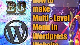 How to add multi-level menu in wordpress