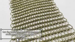 China Supply 316 Stainless Steel Chainmail Ring Mesh Curtain