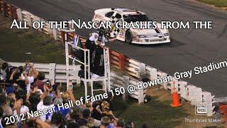 All of the Nascar crashes from the 2012 Nascar Hall of Fame 150 @ Bowman Gray Stadium