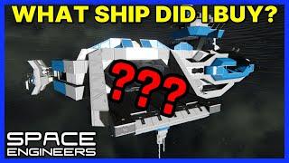 I BOUGHT MY FIRST SHIP! ... but what was it? - Vanilla SPACE ENGINEERS Survival - Ep 27