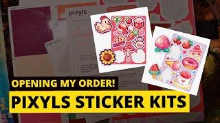 Let's open my Pixyls sticker by number kits! | Pixyls Pixel Art Craft Sticker Set Review