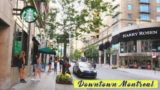 Walk Tour in Downtown Montreal on Peel Street and Blvd De Maisonneuve West #montrealtour #montreal