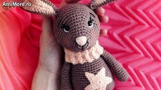 Амигуруми: схема Зайки Звёздочки. Игрушки вязаные крючком. Free crochet patterns.