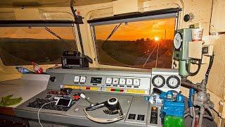  Train Driver's View Bulgaria: BDZ44 179 full electrodynamic brake power from 125 km/h