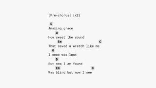 Broken Vessels (Amazing Grace) Hillsong (NO CAPO - guitar chords play along)